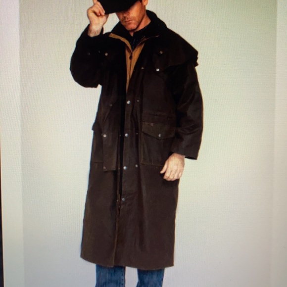 KOOLAH BLACK OILSKIN DUSTER men’s sz. L - Picture 11 of 11